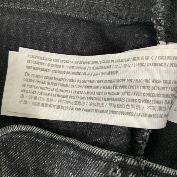 ABERCROMBIE & FITCH Jeans Ankle Straight Ultra High Rise Faded Black Size 27S - Picture 11 of 12